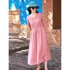 2026 Summer Cotton Linen V-Neck Artistic Long Dress for Women