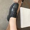 Fashion 2025 British Style Lace Up Flat Shoes Women's Leather Square Toe High Quality Soft Comfortable Loafers Casual Daily LeatherShoes
