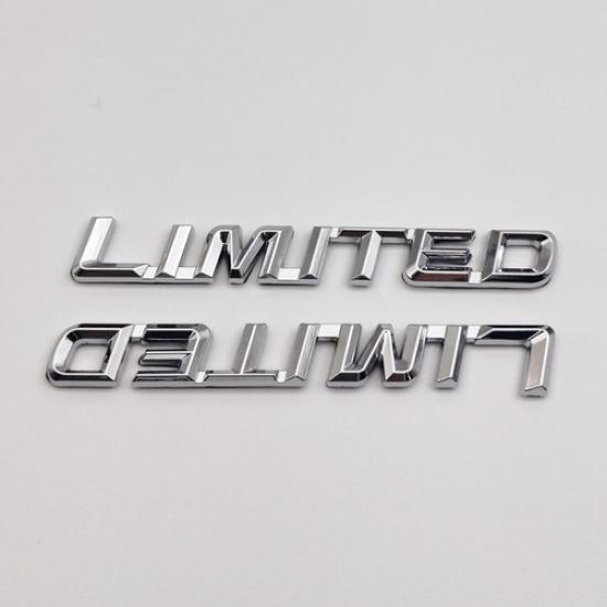 2x Chrome Metal Limited  Car Emblem Letter Bagde Racing Sport Sticker Decal