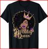 Birthday Queen African Melanin American Afro Black T-Shirt S-5XL