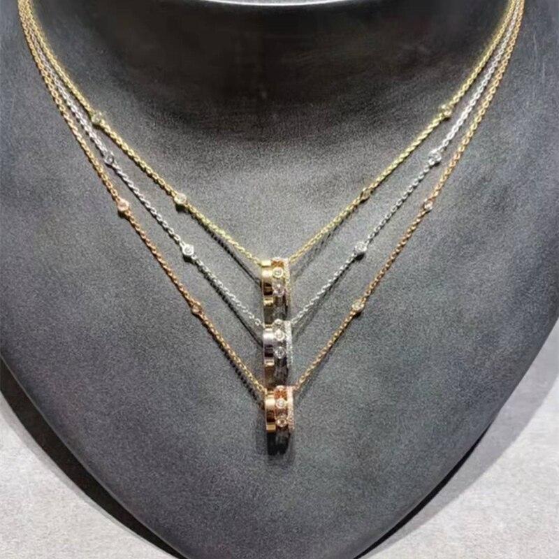 Designer Brand Sliding Necklace 925 Silver High Quality Zircon Fashion Japanese And Korean Net Red Same Jewelry Wholesale