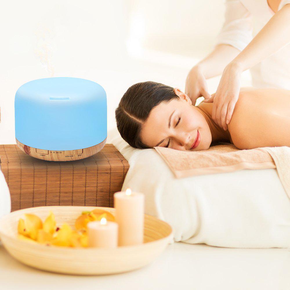 MUJI 500ML Wood Grain Aroma Diffuser & Air Purifier - 5V USB Humidifier for Home