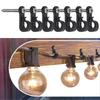 20pcs Hanger Hooks With Screw Anti-rust Waterproof Indoor Outdoor Light Hooks Clips For Hanging Fairy Lights Party Supplies Kaesi - DD
