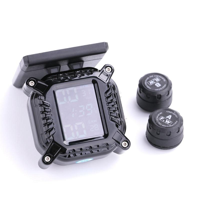 TPMS Motorcycle Moto Motor Scooter Tire Tyre Monitoring System with Solar Waterproof TMPS Real-Time