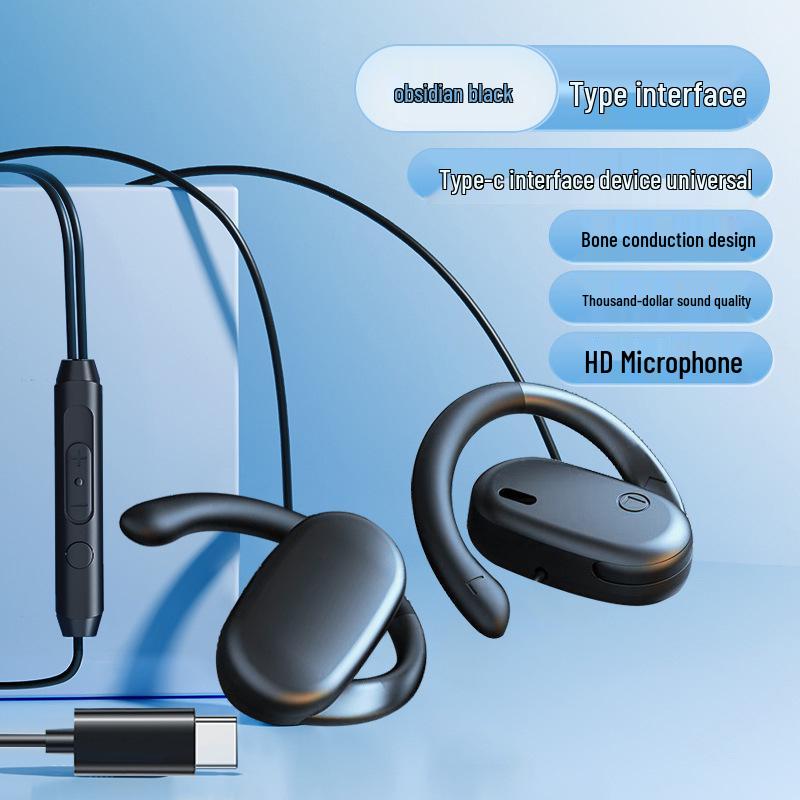 Drip-Ear Typ-C Kabelgebundene Kopfhörer: Bequem für langes Tragen, Kompatibel mit Telefonen, Desktops, Laptops, Gaming