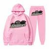 Mens Winter Warm Hooded Sweatshirt Jogger Set Cotton Blend Sport Outfit