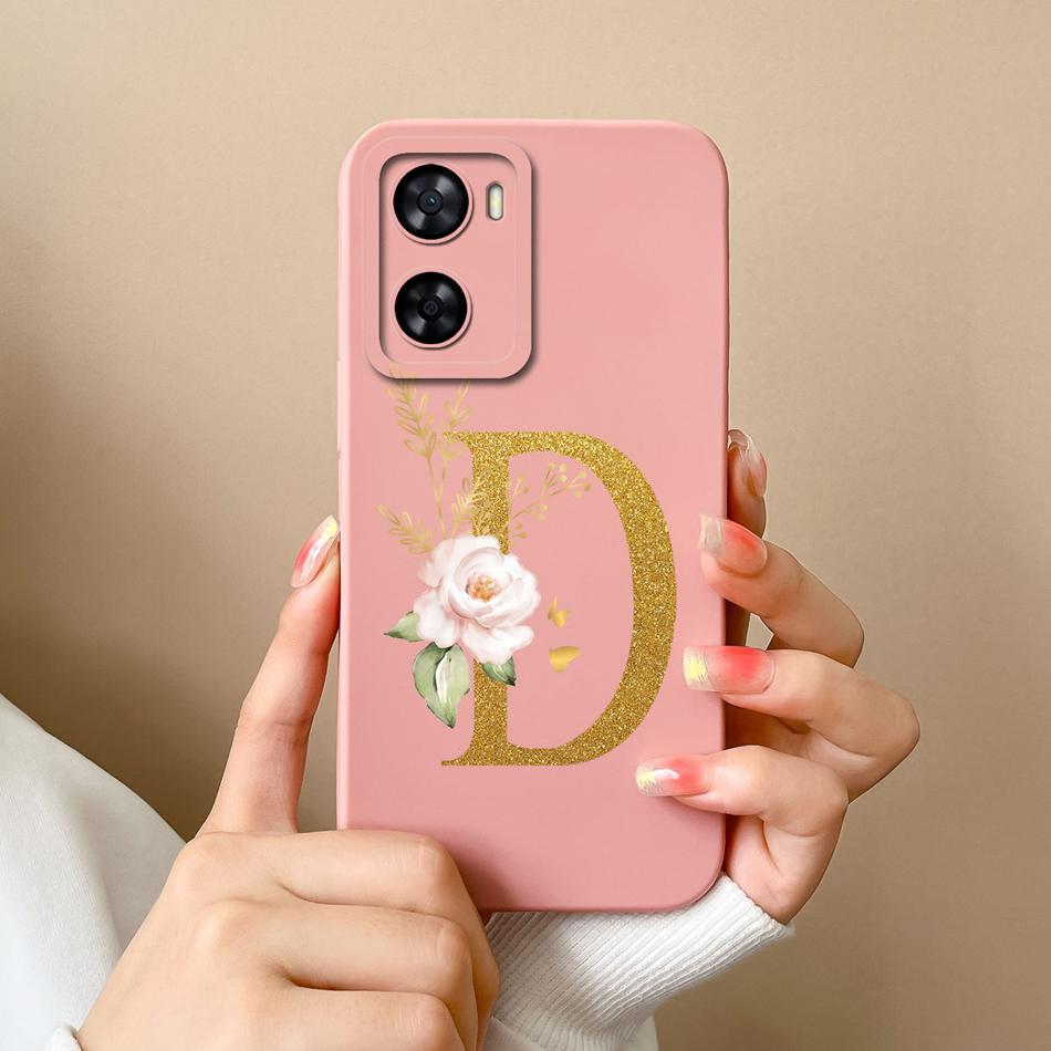 Elegant Case For One Plus Nord N20 SE N300 Gold Letter Soft Liquid Silicone Couple Phone Covers For 1+ Nord N20SE N 300 Bumper