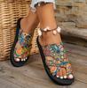 Fashion 2025 Summer Women Slippers Platform Sandals Fashion Open Toe Shoes Slip On Colorful Beach Shoe Ethnic Style Lightweight Slippers