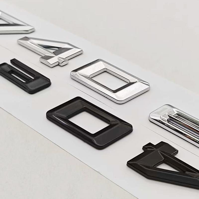 3D ABS Chrome Car Letters Logo 740e Rear Trunk Badge Emblem Sticker For BMW 7 Series EV 740e G11 Auto Tail Marking Accessories