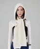 Bajal Logo Label Hooded Muffler Cream