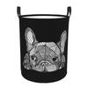 Custom French Bulldog Laundry Basket Collapsible Frenchie Dog Lover Clothes Hamper for Toys Storage Bin