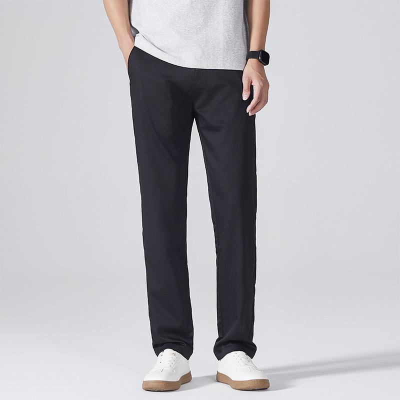 Spring and Summer New Men's Light Ice Pants Casual Outdoor Straight Fashion Joker Casual Pants Silkworm Fabric.
