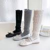 Y2k JK Calf Long Socks Lolita Knit Knee High Socks Simple Mid-tube Stocking  Women