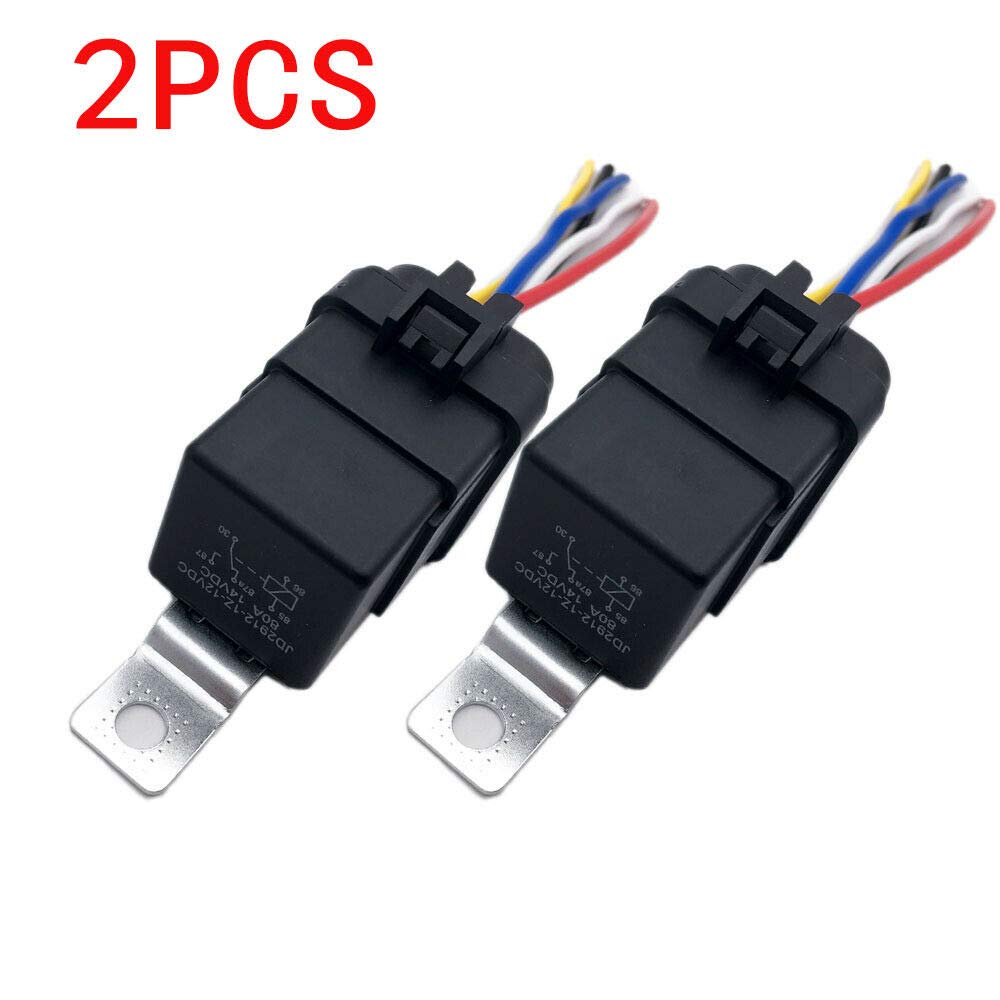 New 2 PCS New Trim & Tilt Relay Plug Socket Cook Mfg 7493 12V 80-amp P/N 119-7493