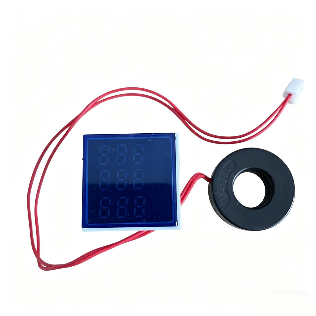 1pc Square LED Digital Voltmeter Ammeter Hertz Meter AC20-500V Signal Lights Voltage Current Frequency Combo Meter