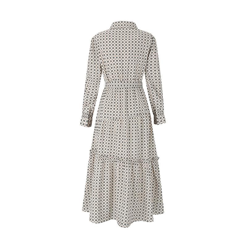 VISITINNEWYORK Print Collar Frill Dress (Vz3Op11)