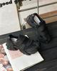 Leather casual sports big head mountaineering height increase small ins tide shoes mesh Velcro platform dad shoes women
