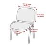 Thickened Silver Fox Velvet Chair Cover Universal Conference Room Folding Chair Cover Separate Non-slip Dining Chair Cover