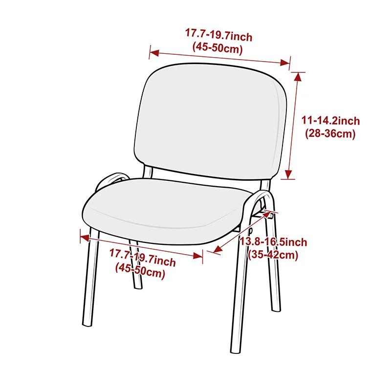 Thickened Silver Fox Velvet Chair Cover Universal Conference Room Folding Chair Cover Separate Non-slip Dining Chair Cover