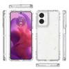 Clear Case for Motorola Moto E14 4G/G24 4G/G04 4G/G04s 4G Precise Cutouts Acrylic TPU Phone Cover with Laser-printed Film