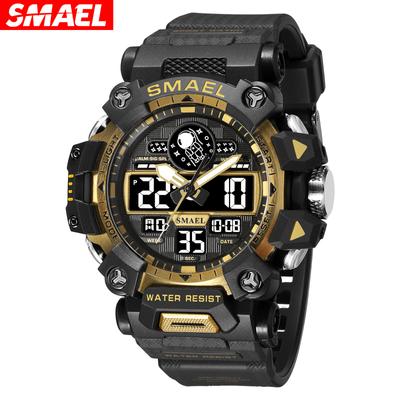 Mens Watches Sports Top Brand Luxury Dual Display Quartz Watch Men Military Sports Waterproof Clock Digital Electronic Watch 8078