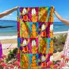 Garfield Print Beach Towel, Versatile Lightweight Absorbent Beach Towel for Pool Surf Yoga Bathroom, Perfect Birthday Holiday Gift