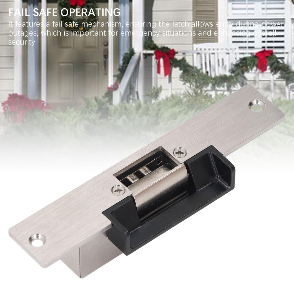 Electric Strike NC Mode Fail Secure Electric Strike Lock for Cylindrical Lock Access Control System 12V