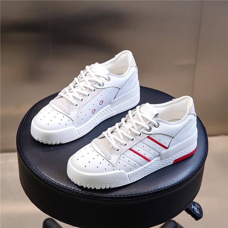 

Spring 2025 new flat-soled white shoes for women s summer and Korean version of versatile leather women s shoes platform-soled sports and leisure sing 35 красный