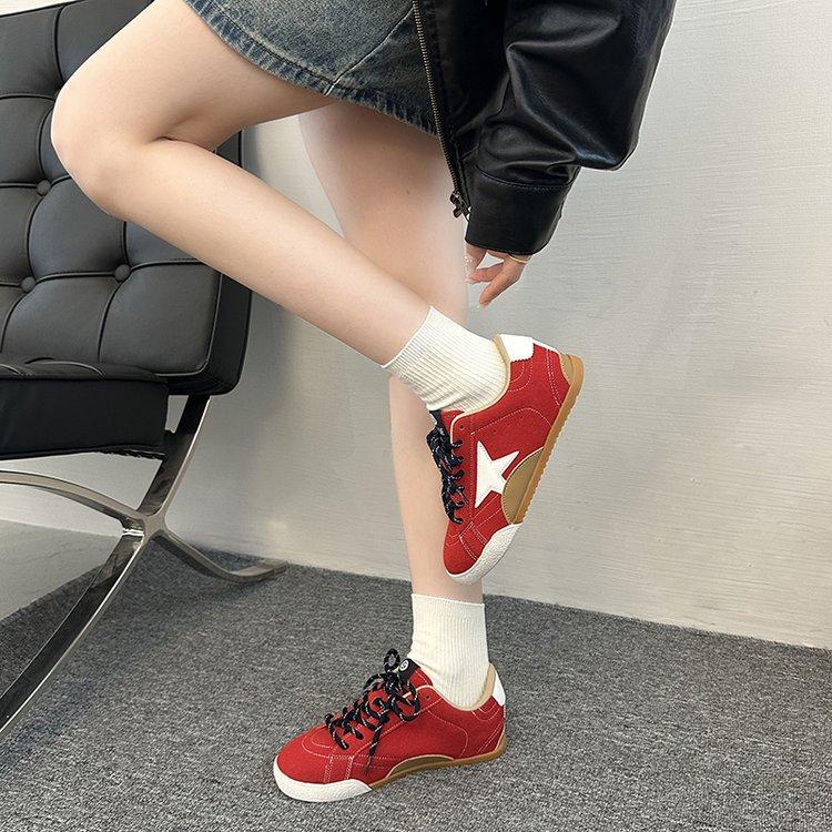 

Старая грязная обувь обувь на звездочке обувь Форреста Гампа плоские красные немецкие тренировочные туфли женские 2025 новая летне-осенняя повседневная спортивная 40