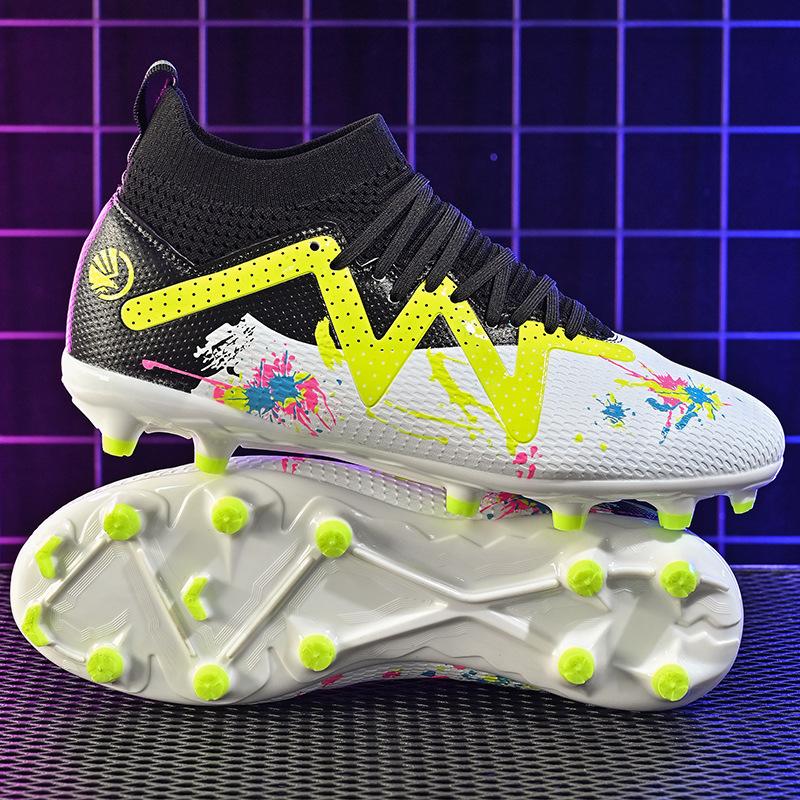 Football shoes high-top nails children's long spikes broken foreign trade adult training artificial grass spikes men's and women's price