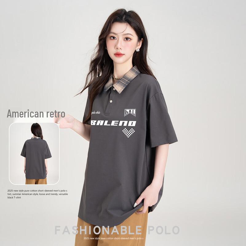 

Baleno Men s Retro Plaid Short Sleeve Polo Shirt S