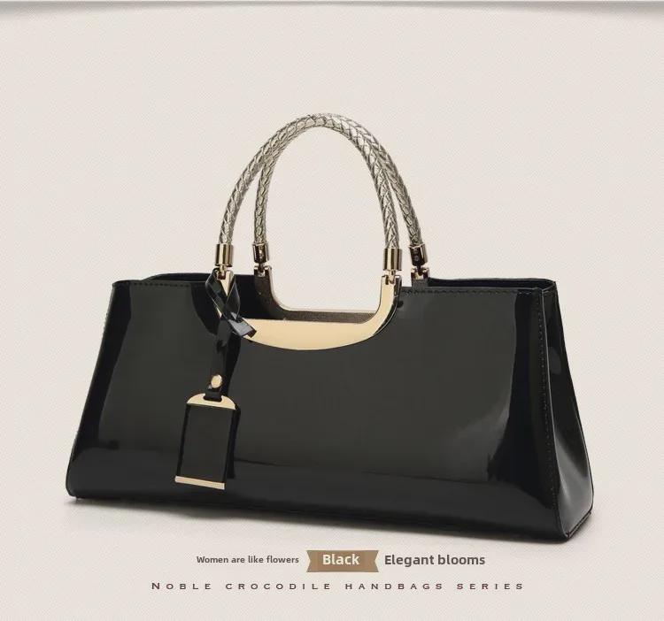 "2019 Stylish European & American Patent Leather Wedding Crossbody Shoulder Bag for Brides"