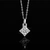 Silver S925 Pendant 1 Carat Moissanite Necklace Fashion Luxury Wedding Jewelry Women's Necklace Exquisite Gift