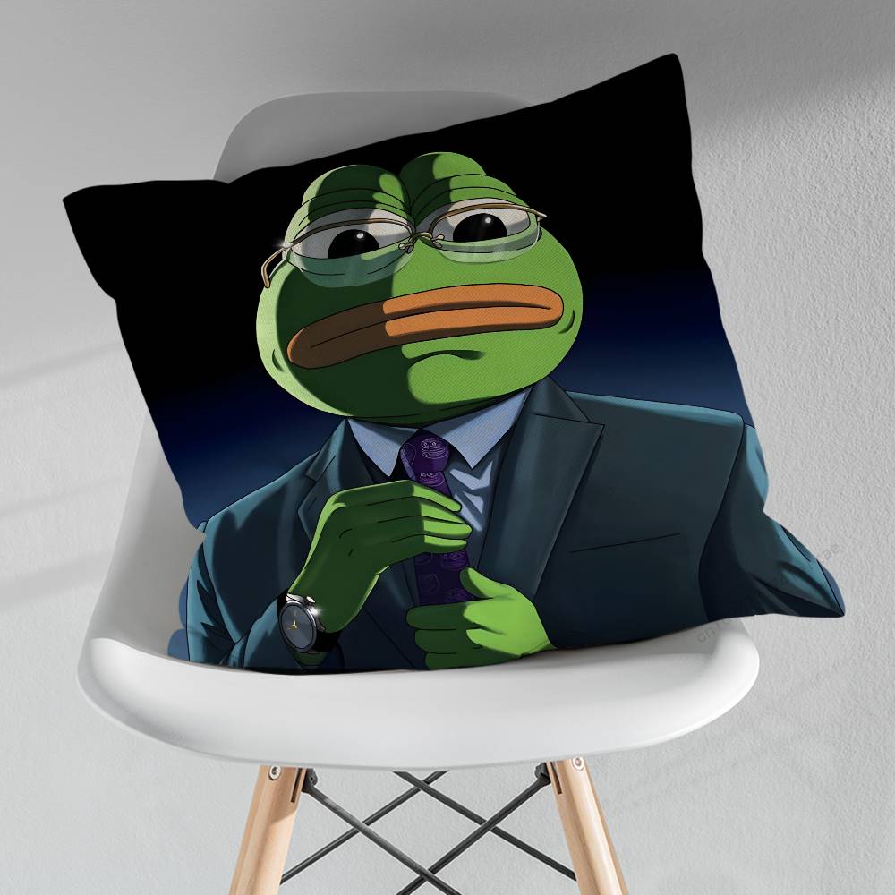 Funny Art PPepe The Frog Throw Pillow Case Living Room Sofa Cushion Cover For Home Bedroom Decoration Protector