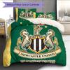 Custom Name Newcastle United2 Pattern Bedding Quilt Set Home Decoration Gift (1 * Duvet Cover + 2 * Pillowcase Without Core)