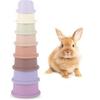 Stackable Rabbit Toy: 8-Piece Plastic Nesting Cups for Children's Education & Water Play