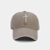 Cross Nail Baseball Cap for Men and Women's Fun Adjustable Soft Top Washed Old Cotton Hat Fashionable Personalized Cap