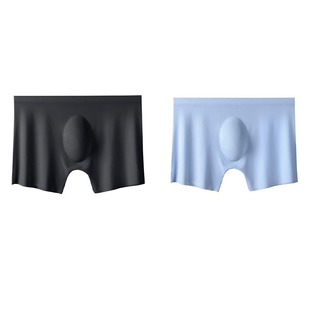 2 stk Herre Truser Herre Ice Silk Boxers Sømløse Sexy Undertøy Mann Ultratynn Pustende Boxershorts Herre Underbukser Boxershorts