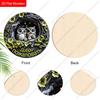 2D Plane Hanging Decorative Signs, Interior Wall or Door Decoration, Garden Decoration, Owl Pattern, Interesting Gifts for Family and Friends