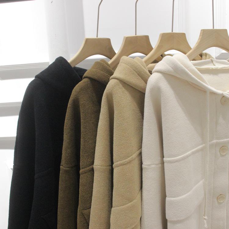 Korean Loose-Fit Hooded Knit Sweater Cardigan for Women - Autumn/Winter Thickened Outerwear