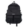 Korean Ins Harajuku Street Style Fashionable Black Backpack Waterproof Unisex 19-inch Size