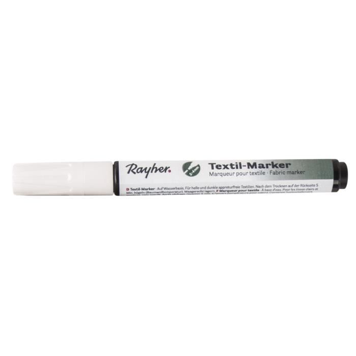 Textile Marker, White, Round Tip 2-4mm, with Valve