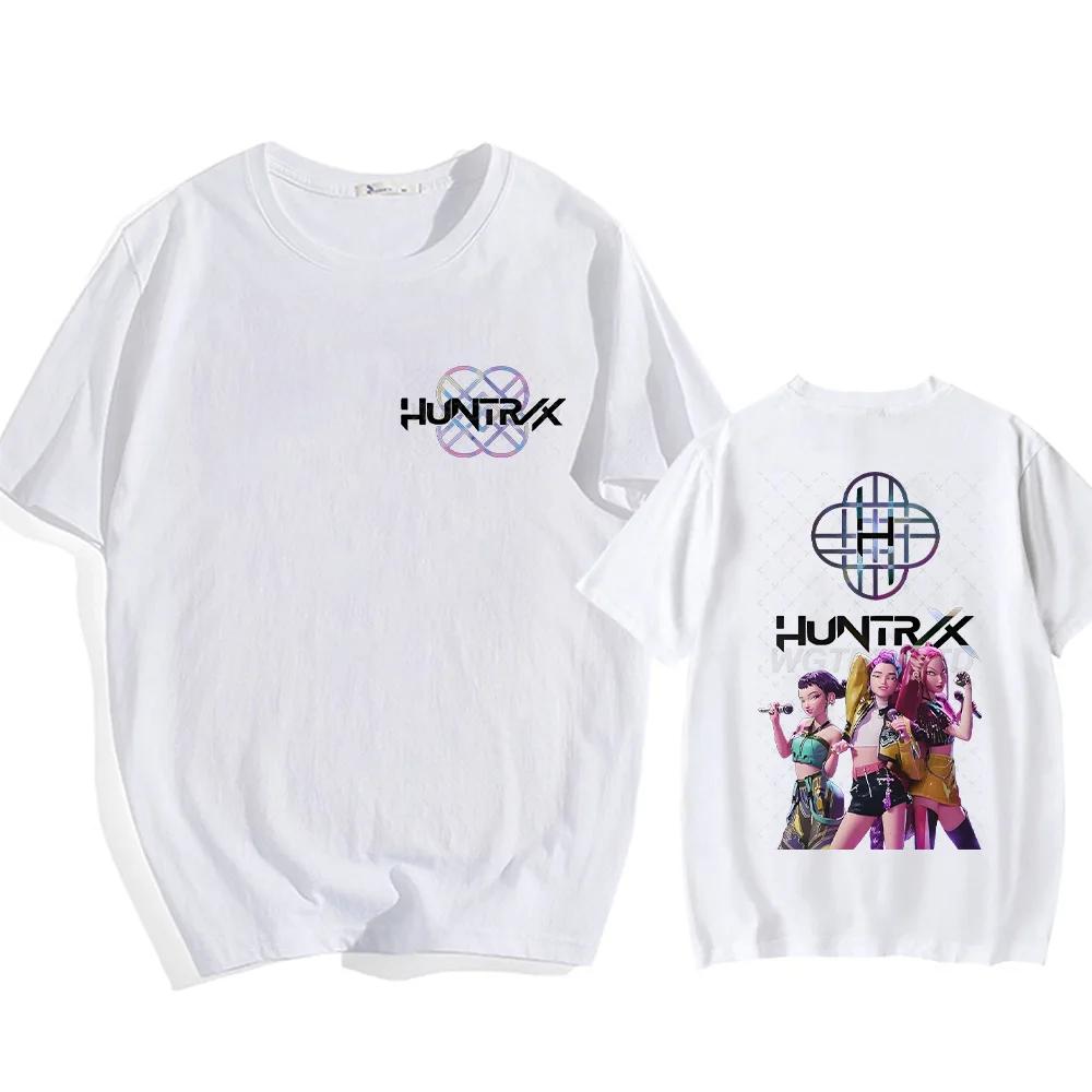 Loose Crew Neck Short Sleeve T-Shirt K Pop Demon Hunters Hunter Group Print Base Layer Top