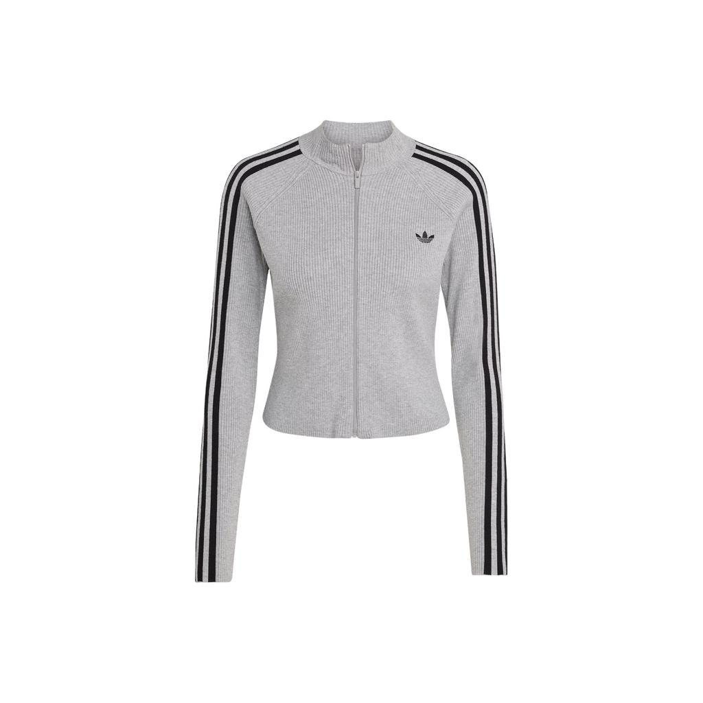 Adidas Originals Adicolor Slim Knit Track Top Striped Fitted Sports Jacket Women Jackets JZ0886
