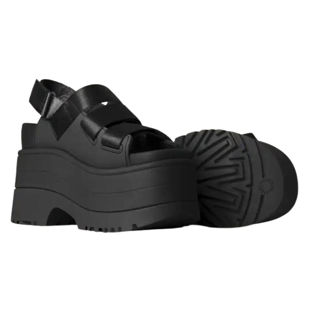 Sandale cu platformă UGG Golden Rise cu baretă Mărime US8 Tocuri pentru femei, 1167431, Negru, (25,0 cm) [Folosit]