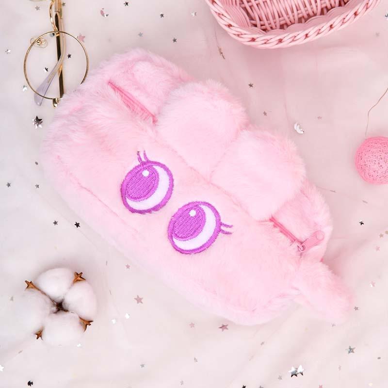 Japanese Style Plush Pencil Case: Cute, Large Capacity, Trendy Ins Stationery Bag for Students