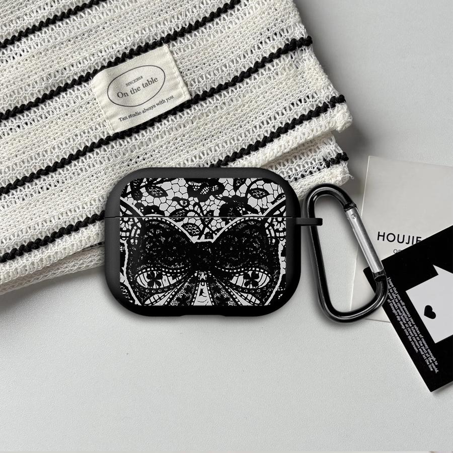 Earphone Cases Cover Case For Airpods Pro 2 3 Pro3 Pro2 1 4 Black Lace Fashion