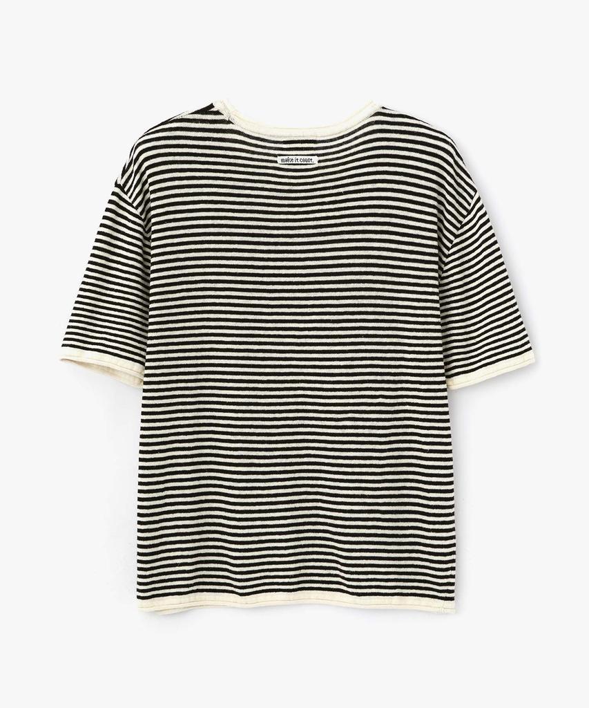 WMC Striped Short Sleeve Knit_Black
