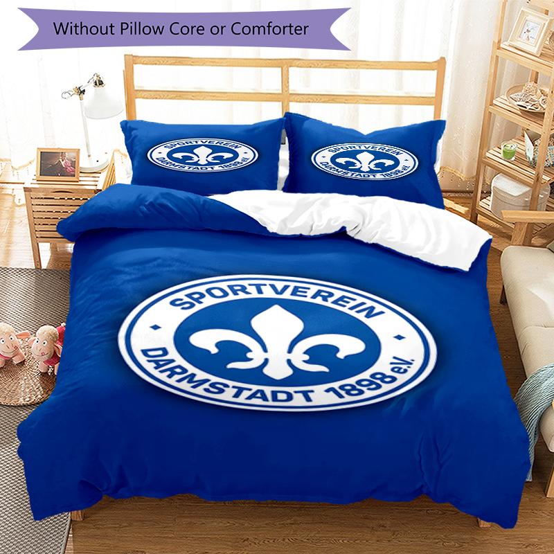 3pcs Football Team (48) Design Cover Set - HD Printed Bedding with 1 Cover and 2 Pillowcases - Perfect for Home and Dorm Decor