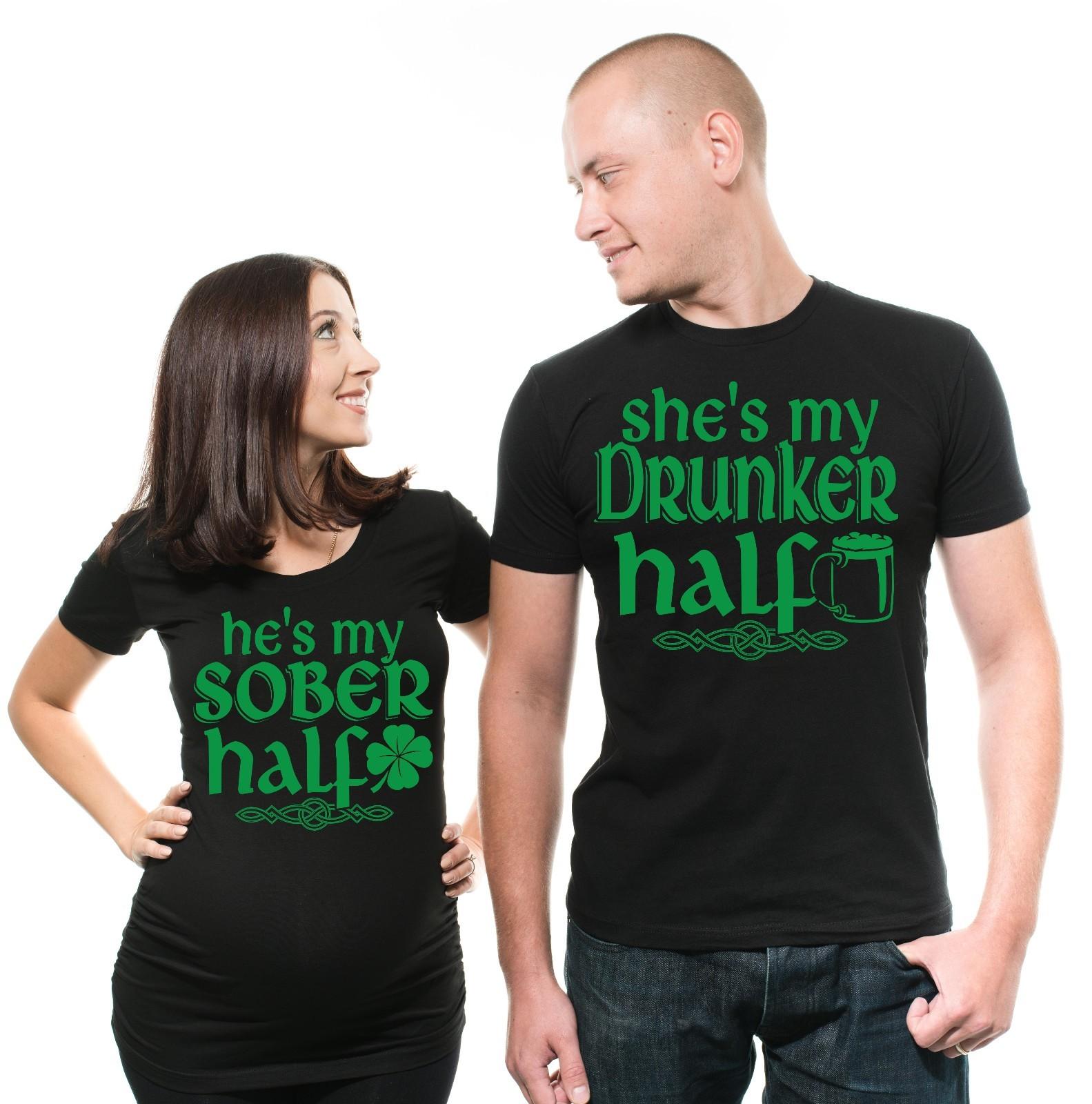 Funny Drunker Sober Maternity Pregnancy T-Shirt ST Patrick s Day Shirt Paddys T 3XL